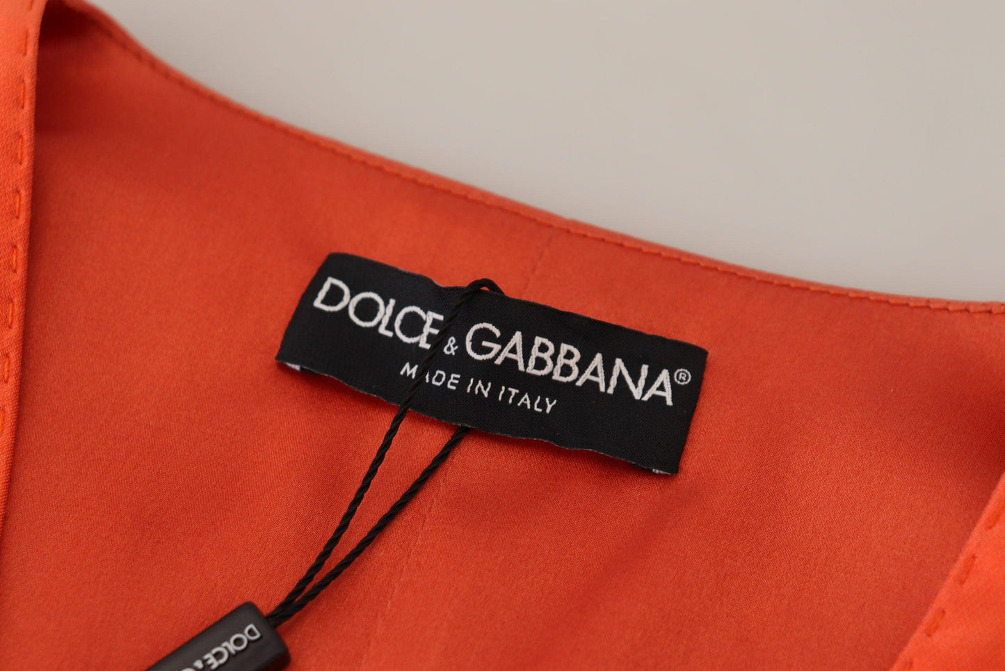 Dolce & Gabbana Elegant Orange Silk Waistcoat - Arichezz.store