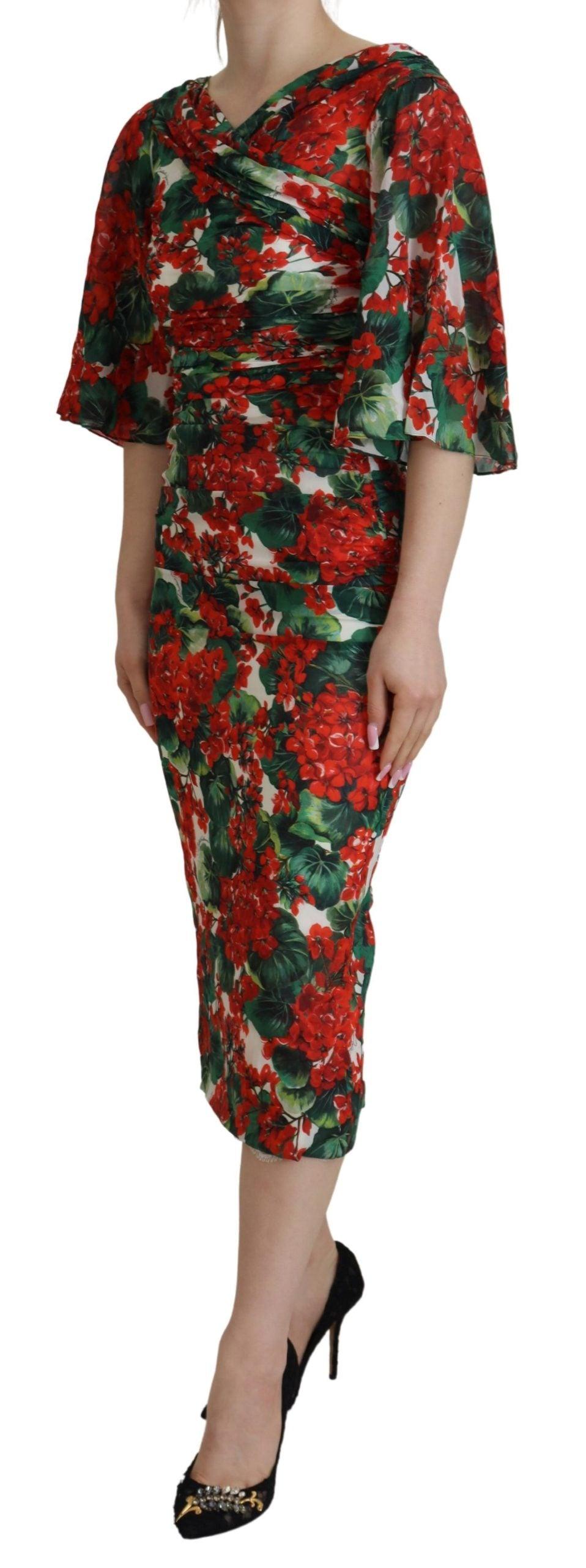 Dolce & Gabbana Enchanting Floral Print Sheath Dress - Arichezz.store