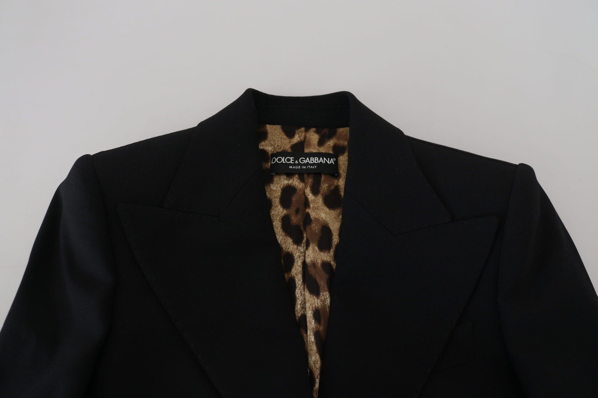 Dolce & Gabbana Black Stretch Wool Blazer - Arichezz.store