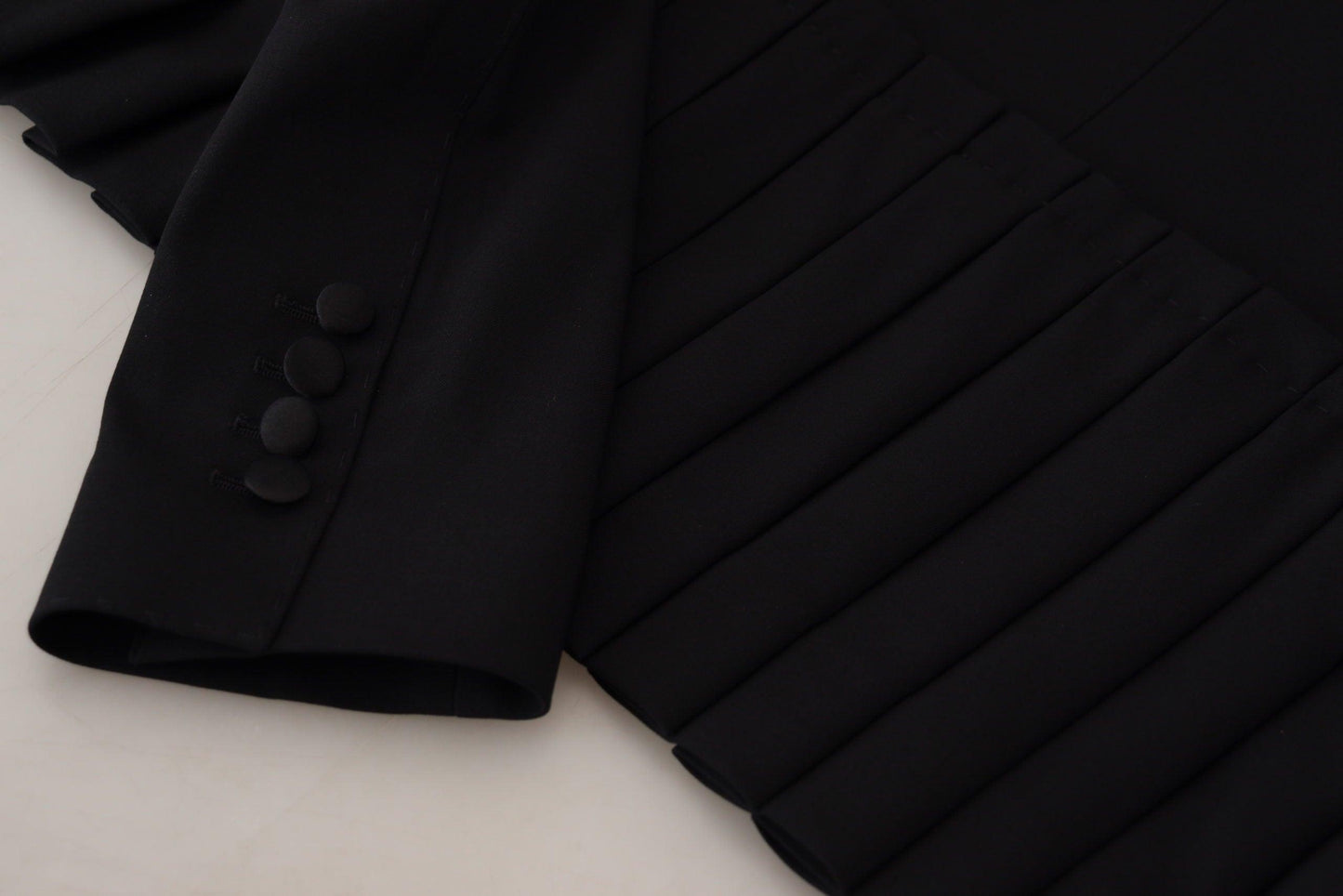 Dolce & Gabbana Black Stretch Wool Blazer - Arichezz.store