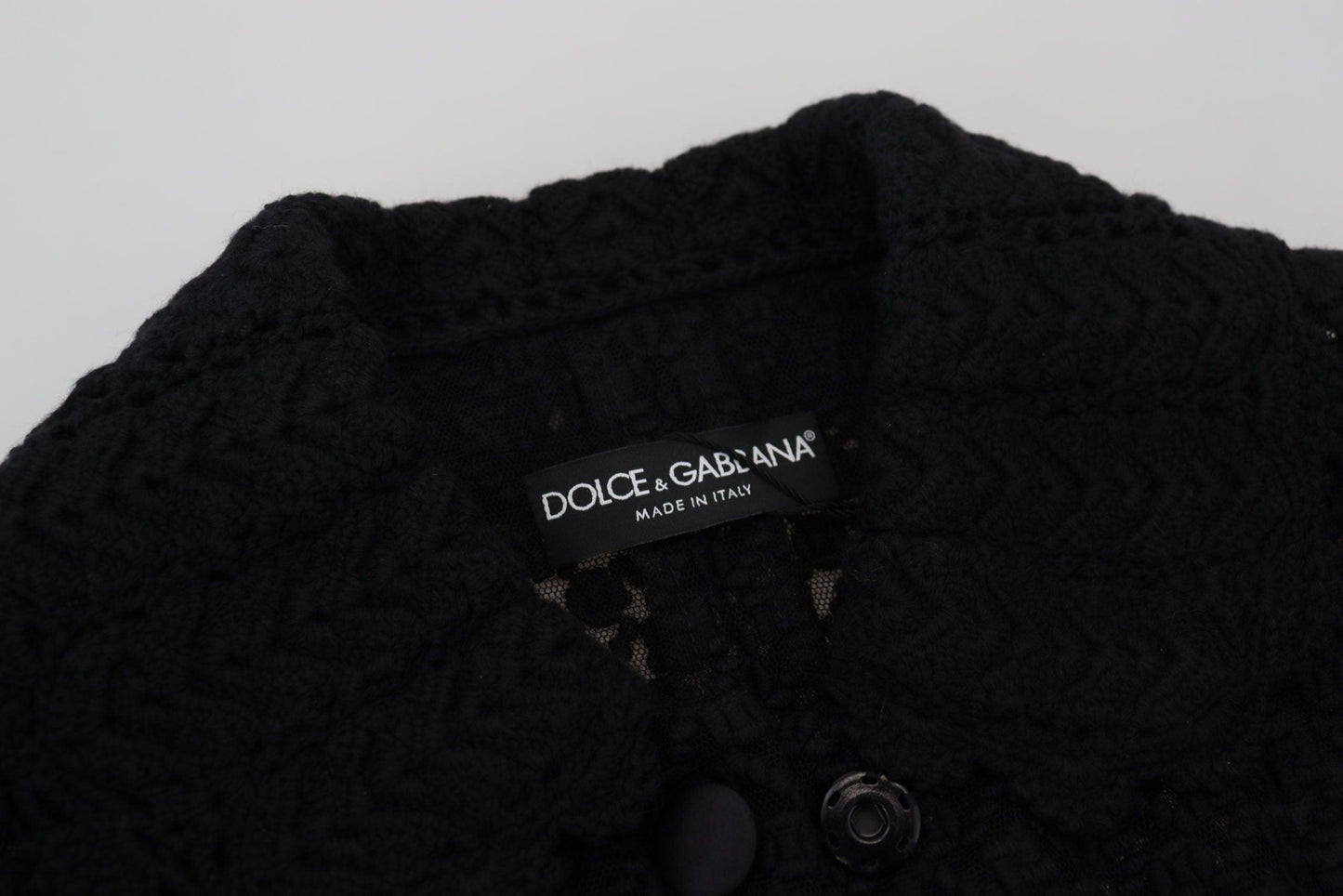 Dolce & Gabbana Black Wool Blend Button Down Jacket - Arichezz.store