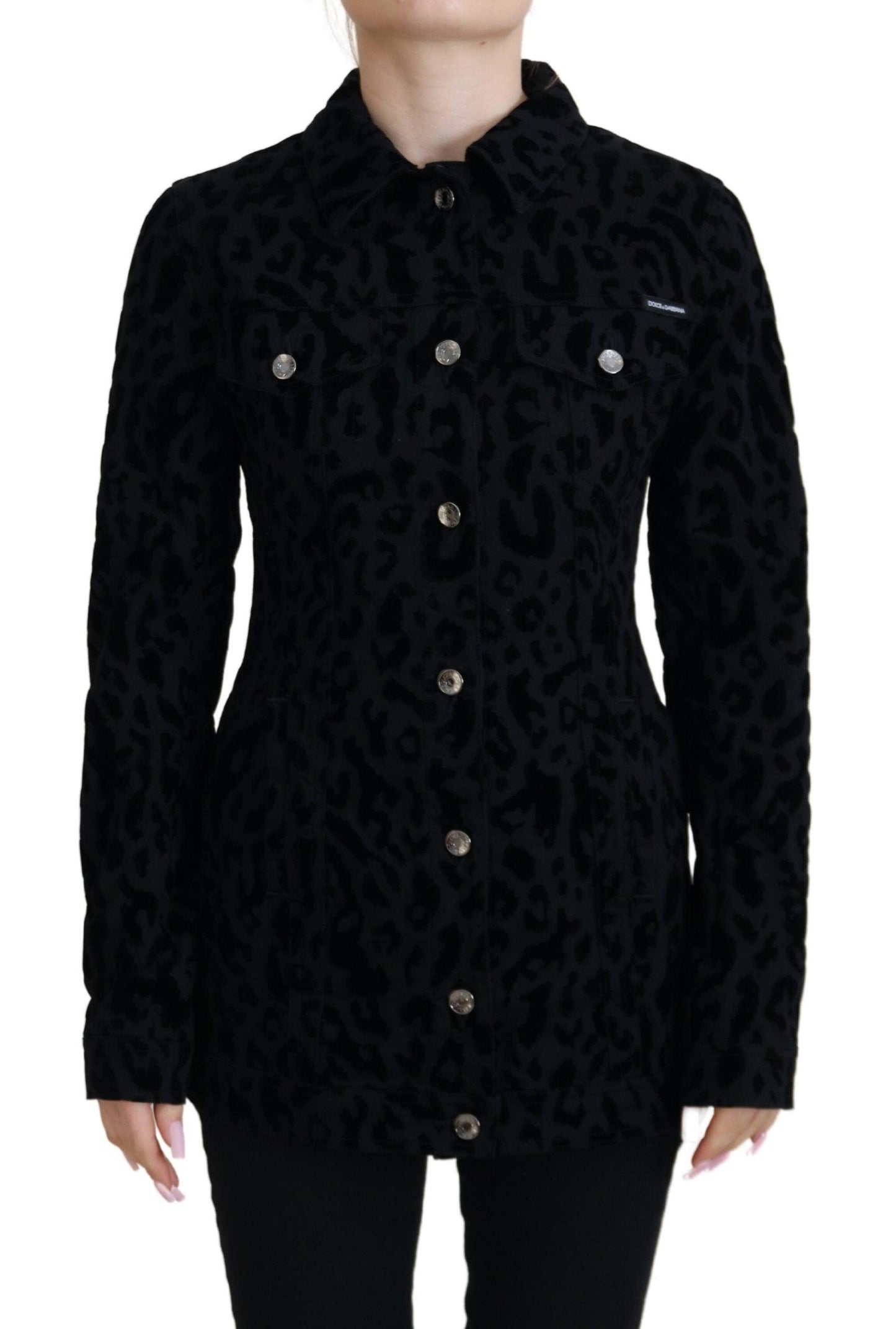 Dolce & Gabbana Leopard Pattern Denim Jacket - Arichezz.store