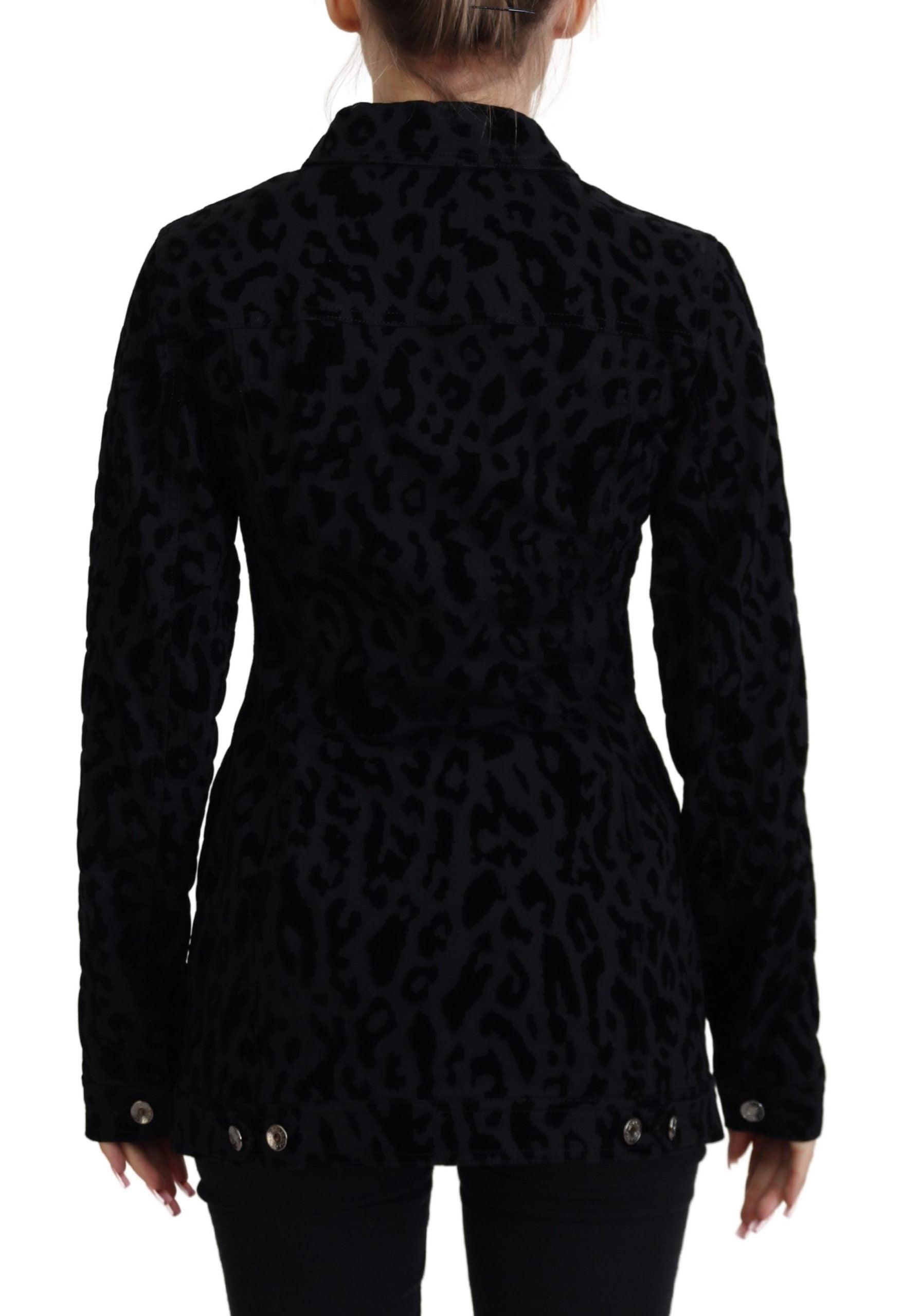 Dolce & Gabbana Leopard Pattern Denim Jacket - Arichezz.store