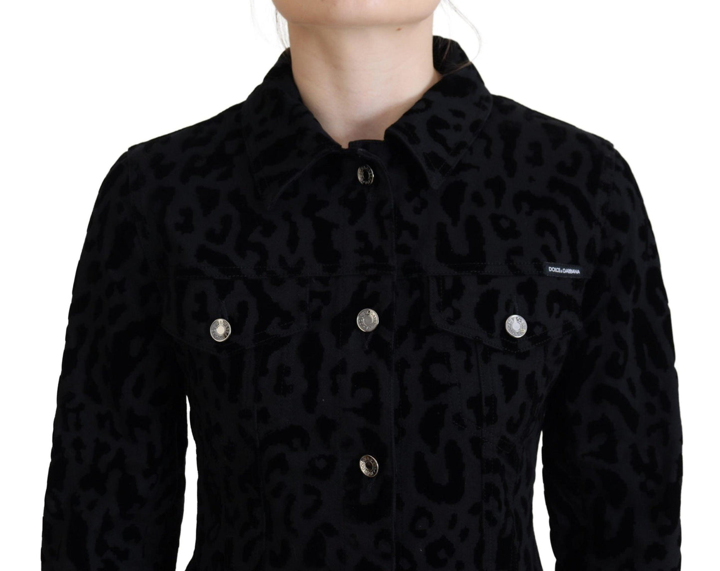 Dolce & Gabbana Leopard Pattern Denim Jacket - Arichezz.store