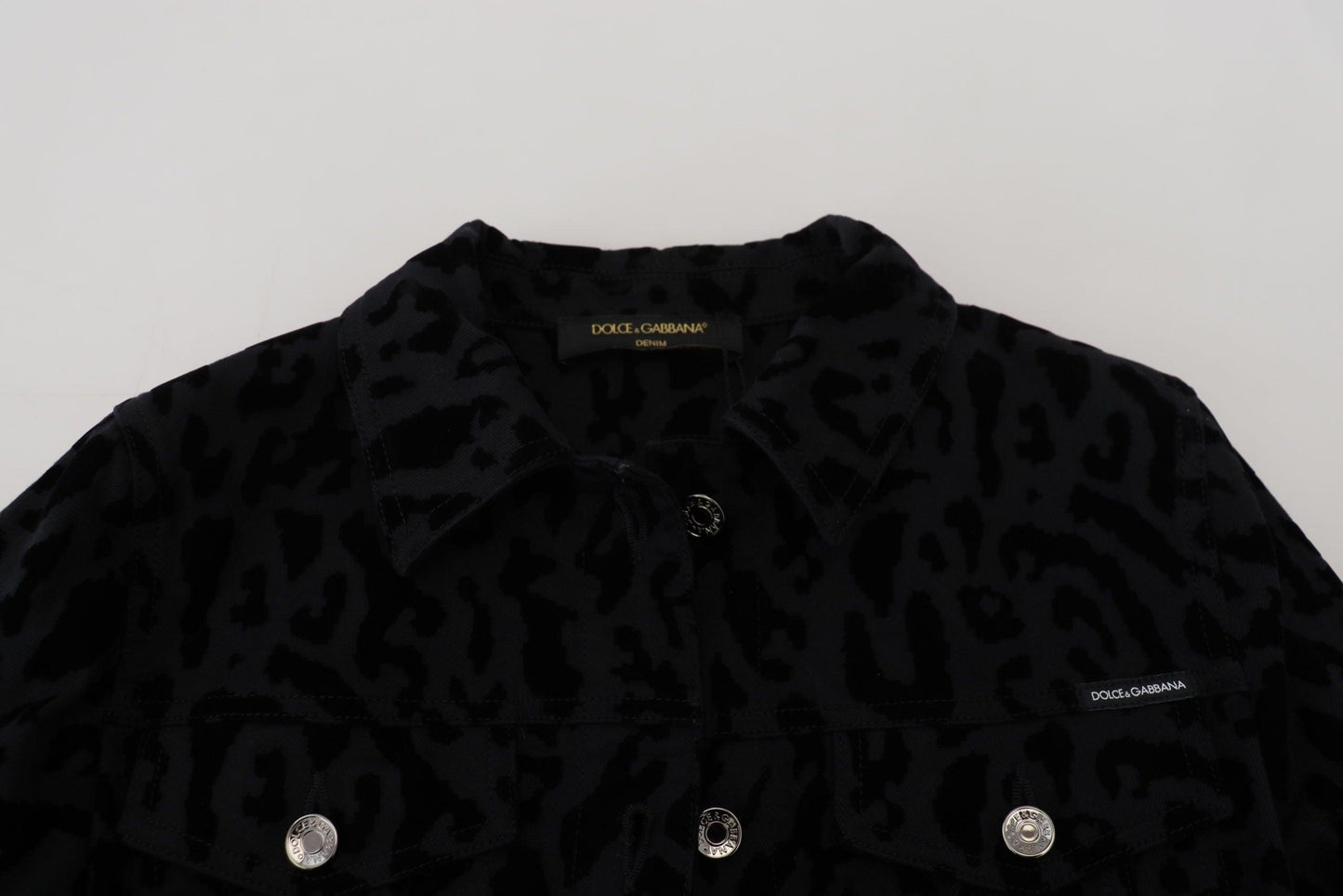 Dolce & Gabbana Leopard Pattern Denim Jacket - Arichezz.store