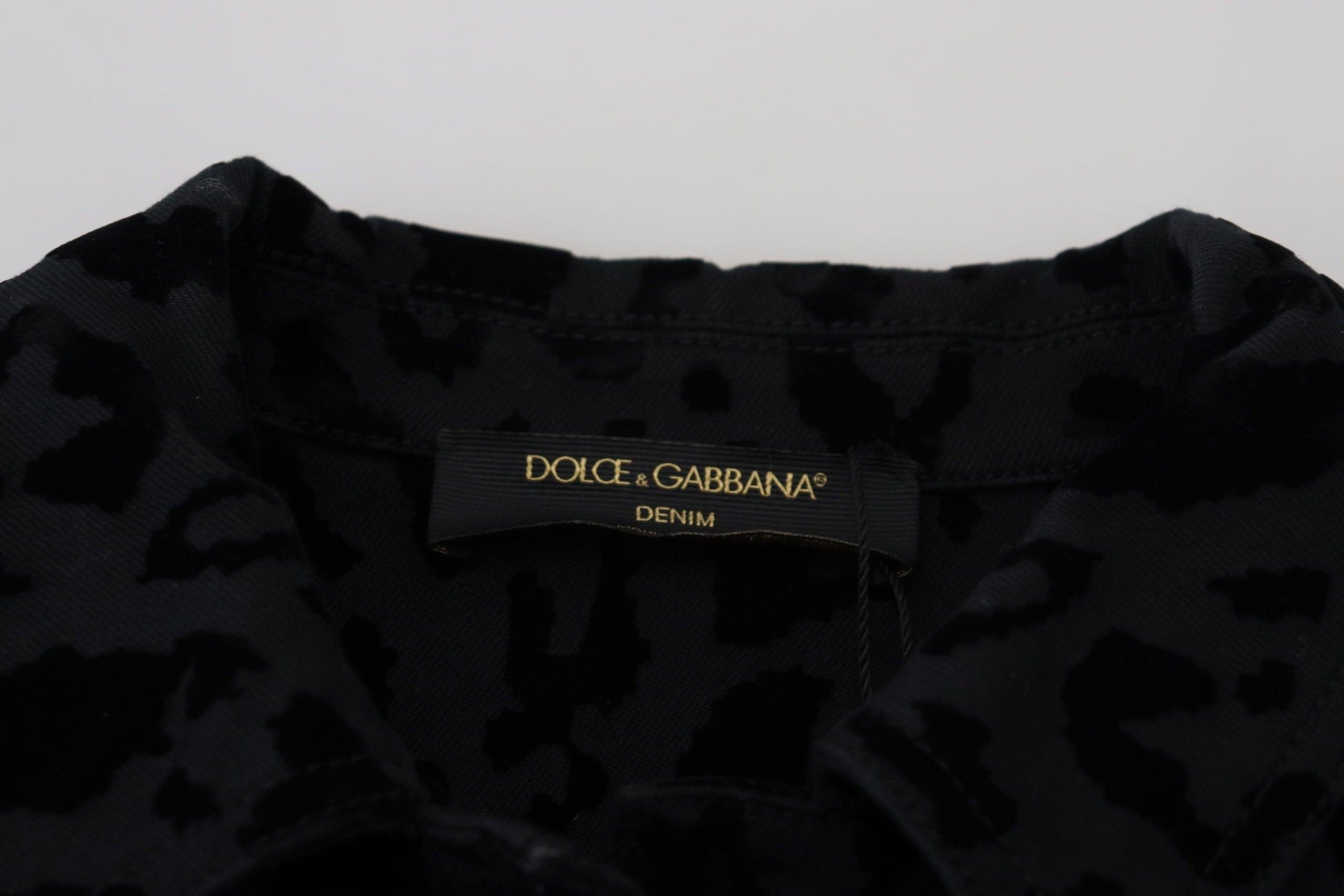 Dolce & Gabbana Leopard Pattern Denim Jacket - Arichezz.store