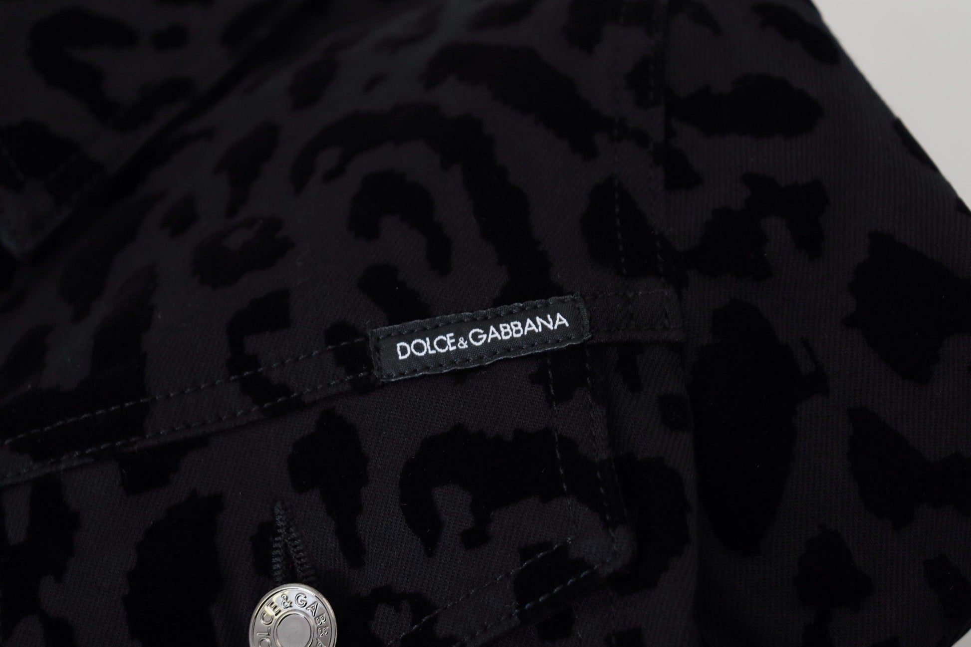 Dolce & Gabbana Leopard Pattern Denim Jacket - Arichezz.store