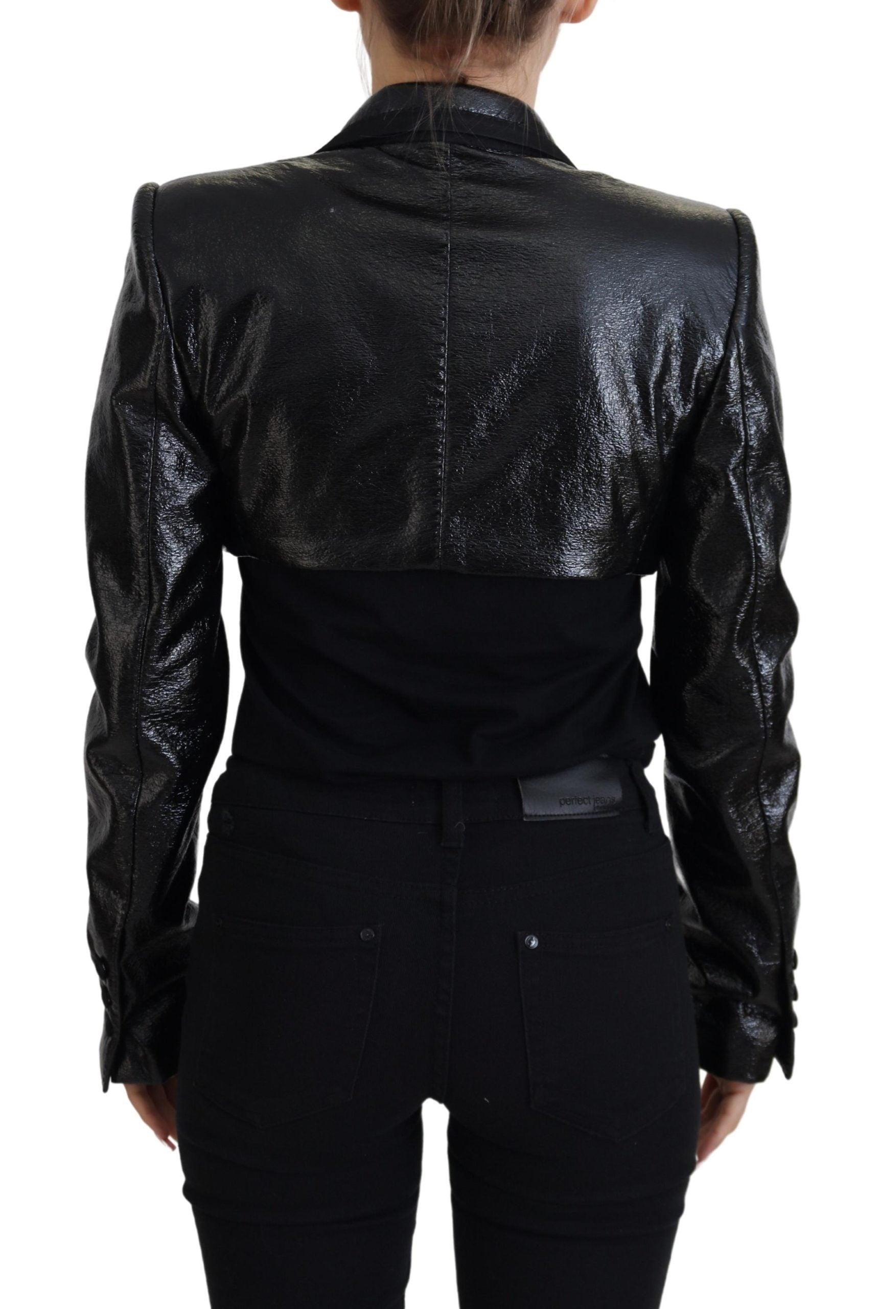 Dolce & Gabbana Elegant Cropped Black Jacket - Arichezz.store