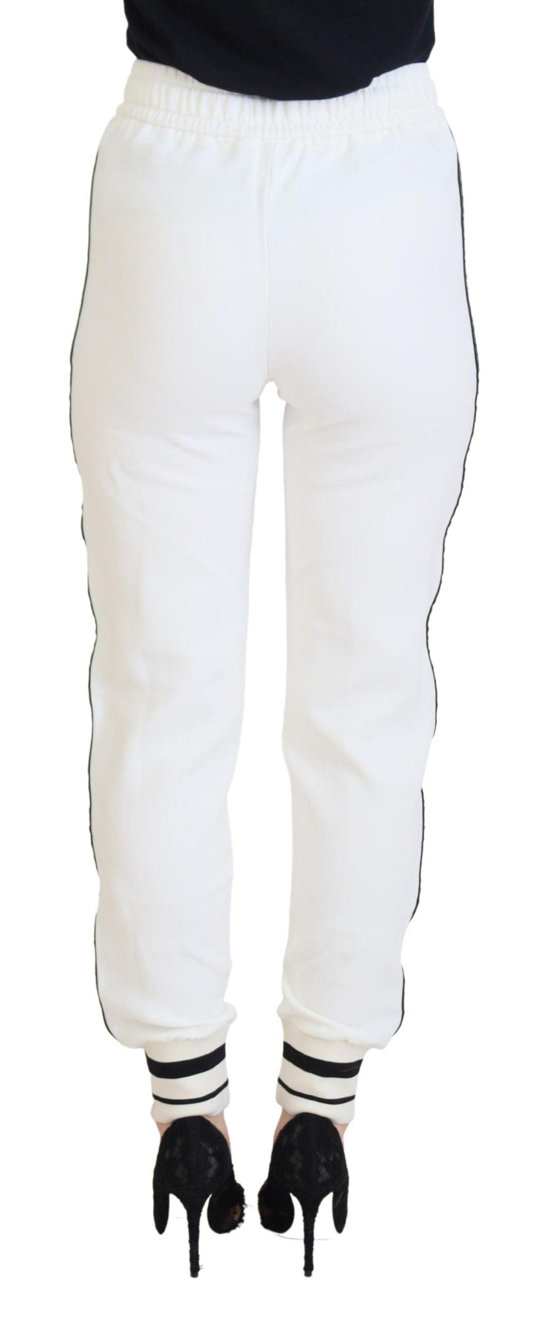 Dolce & Gabbana Chic White Jogger Pants for Elevated Comfort - Arichezz.store