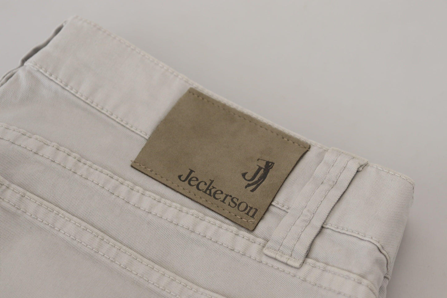 Jeckerson Elegant Gray Cotton Blend Pants - Arichezz.store