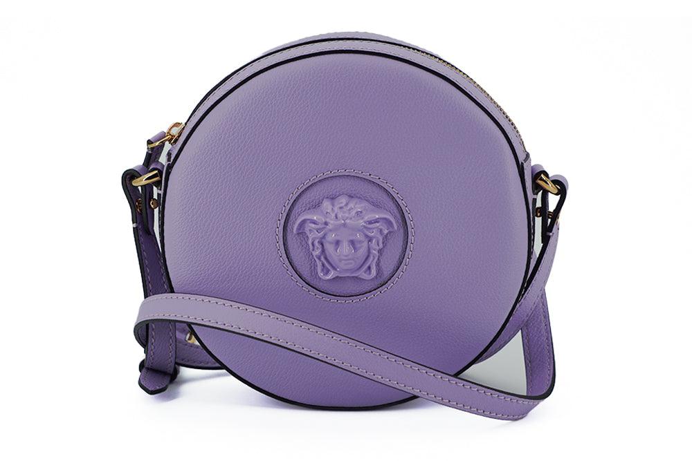 Versace Elegant Purple Round Shoulder Bag - Arichezz.store