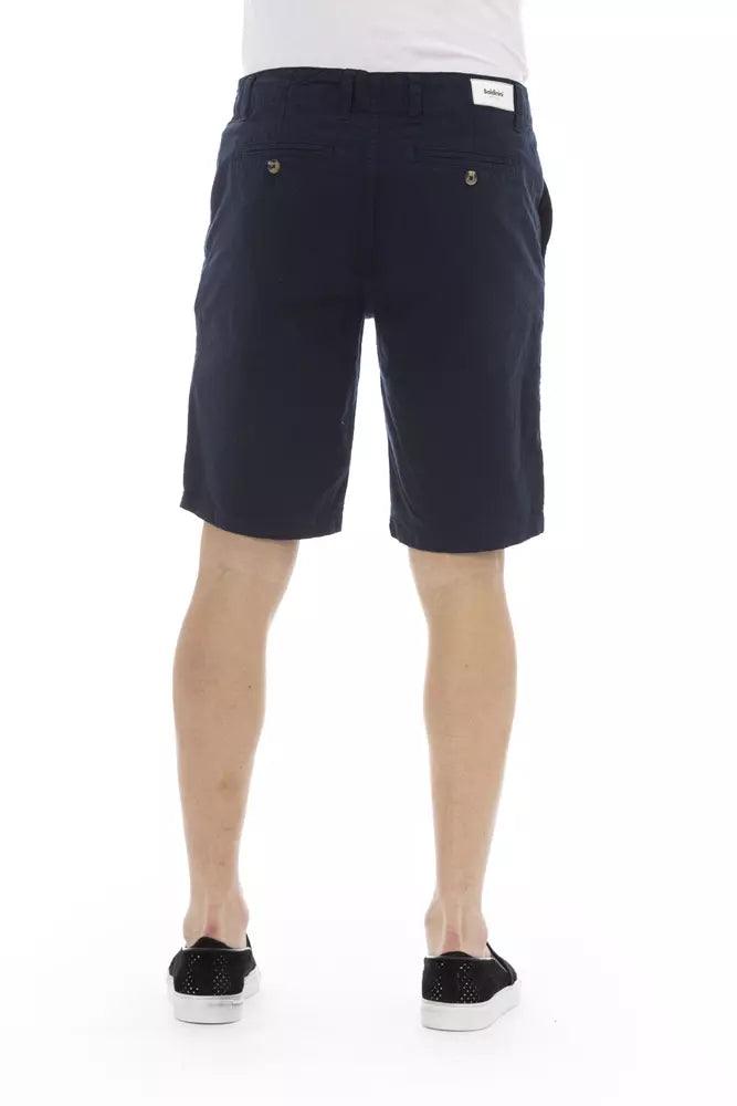 Baldinini Trend Blue Cotton Men Bermuda Short - Arichezz.store