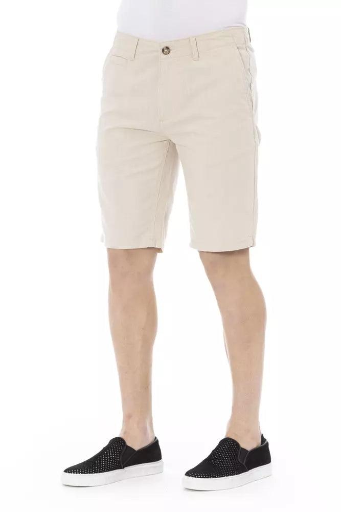 Baldinini Trend Beige Cotton Men Bermuda Short - Arichezz.store