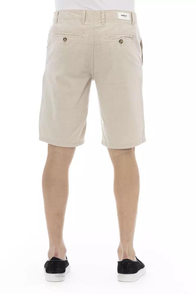 Baldinini Trend Beige Cotton Men Bermuda Short - Arichezz.store