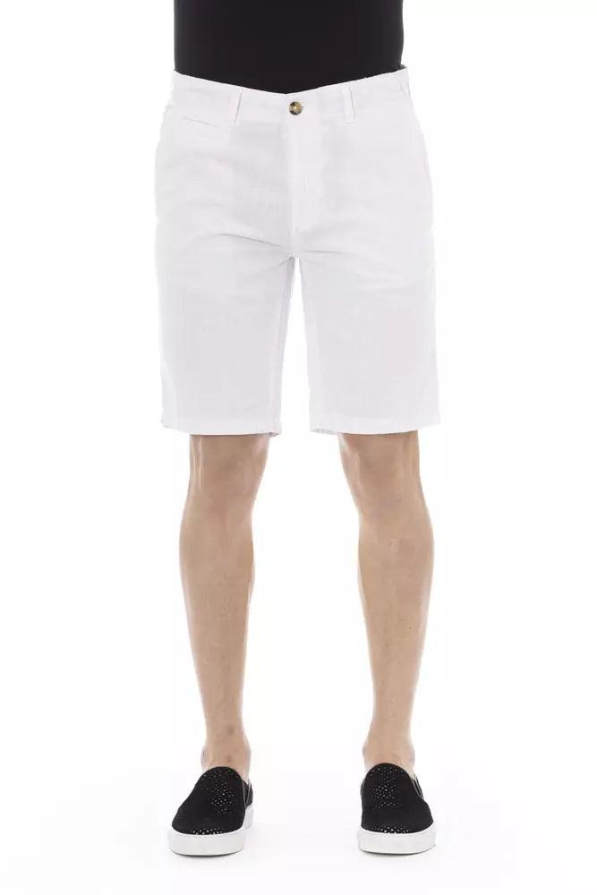 Baldinini Trend White Cotton Men's Bermuda Short - Arichezz.store