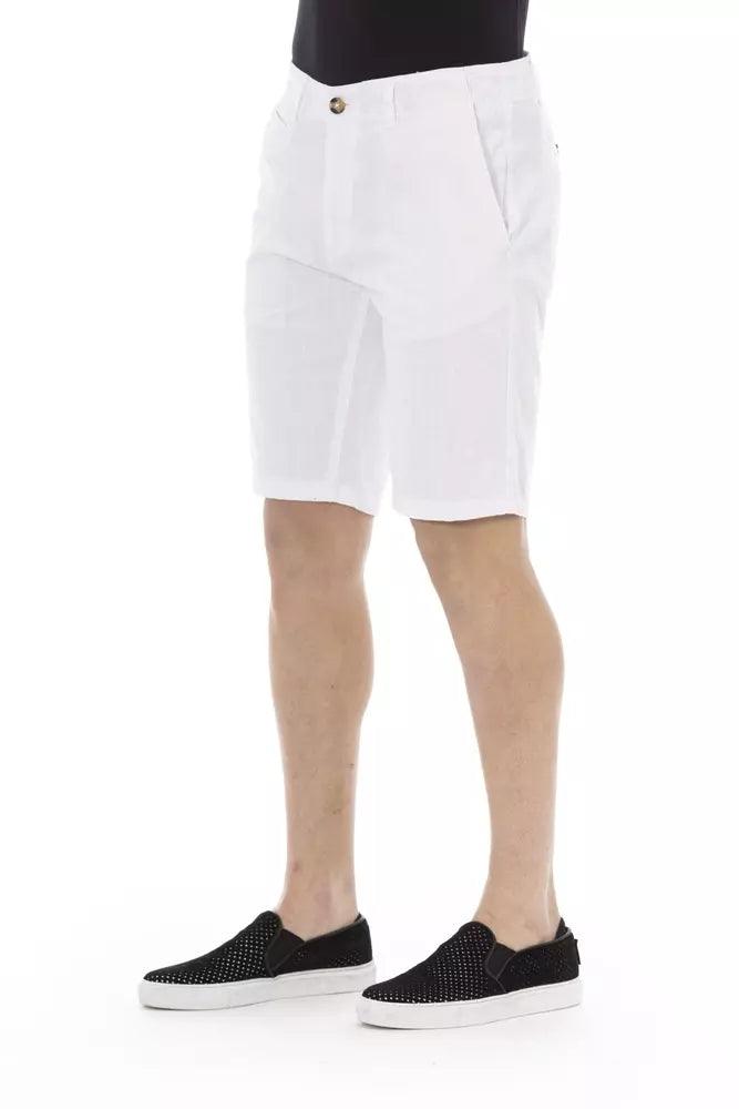 Baldinini Trend White Cotton Men's Bermuda Short - Arichezz.store