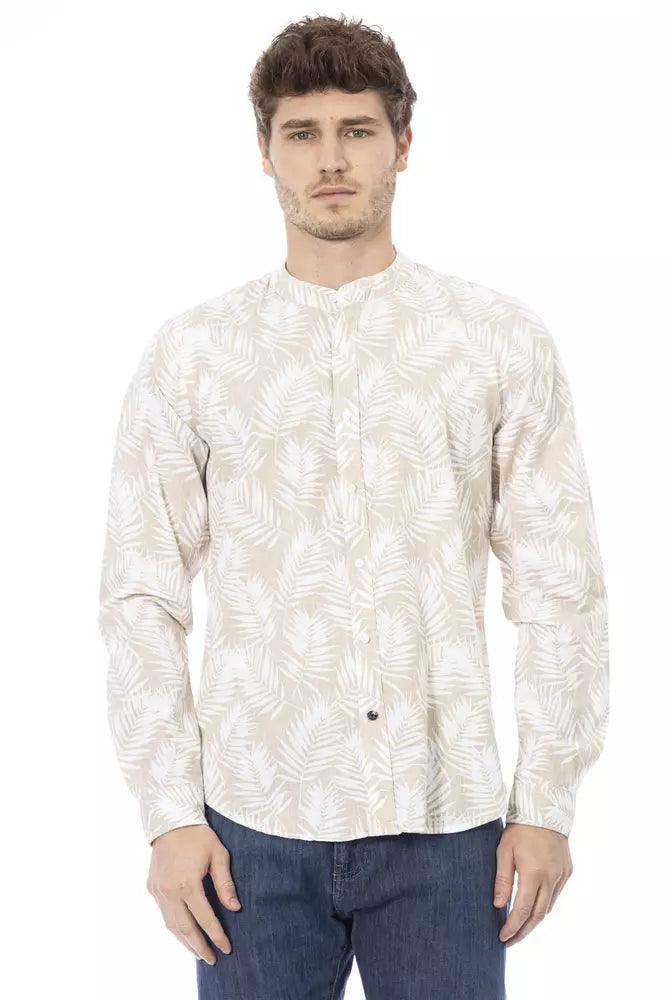 Baldinini Trend Beige Cotton Men Shirt - Arichezz.store