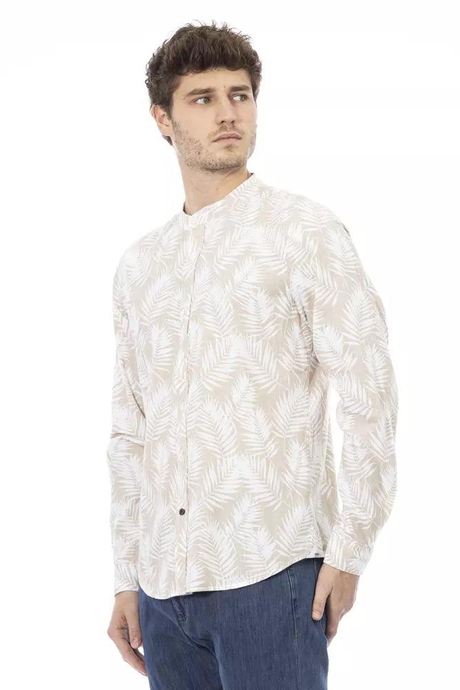 Baldinini Trend Beige Cotton Men Shirt - Arichezz.store