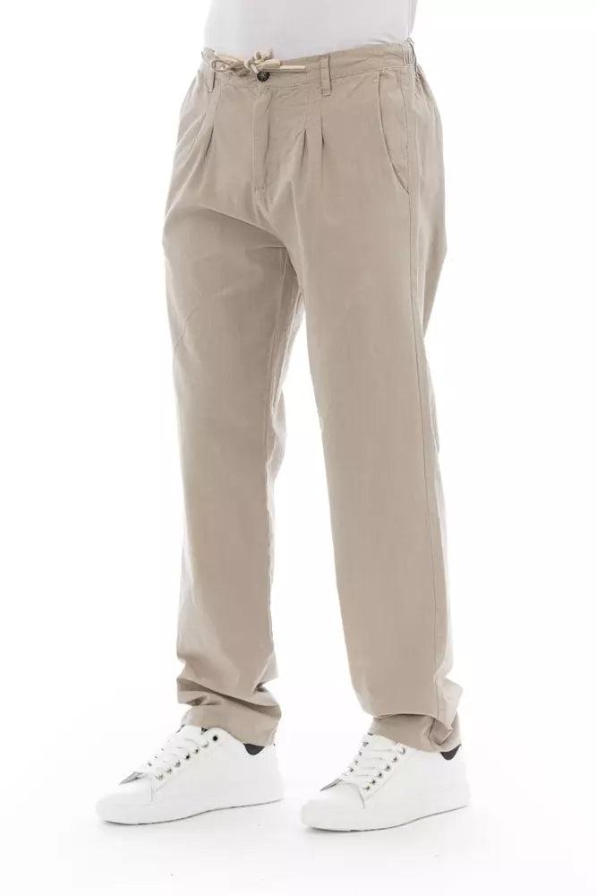 Baldinini Trend Beige Cotton Men Chino Pants - Arichezz.store