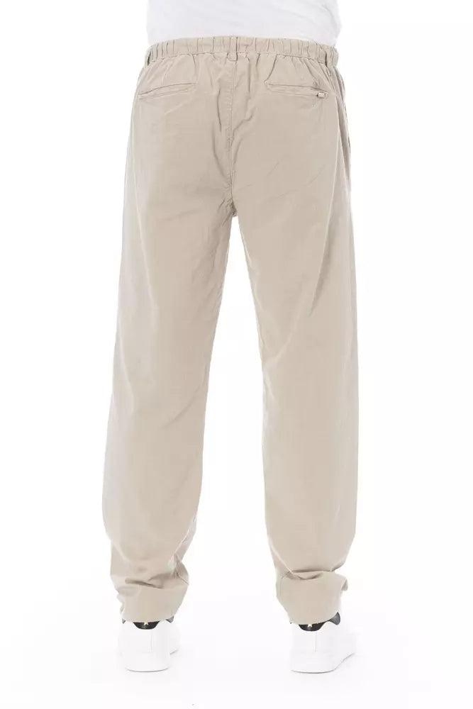 Baldinini Trend Beige Cotton Men Chino Pants - Arichezz.store