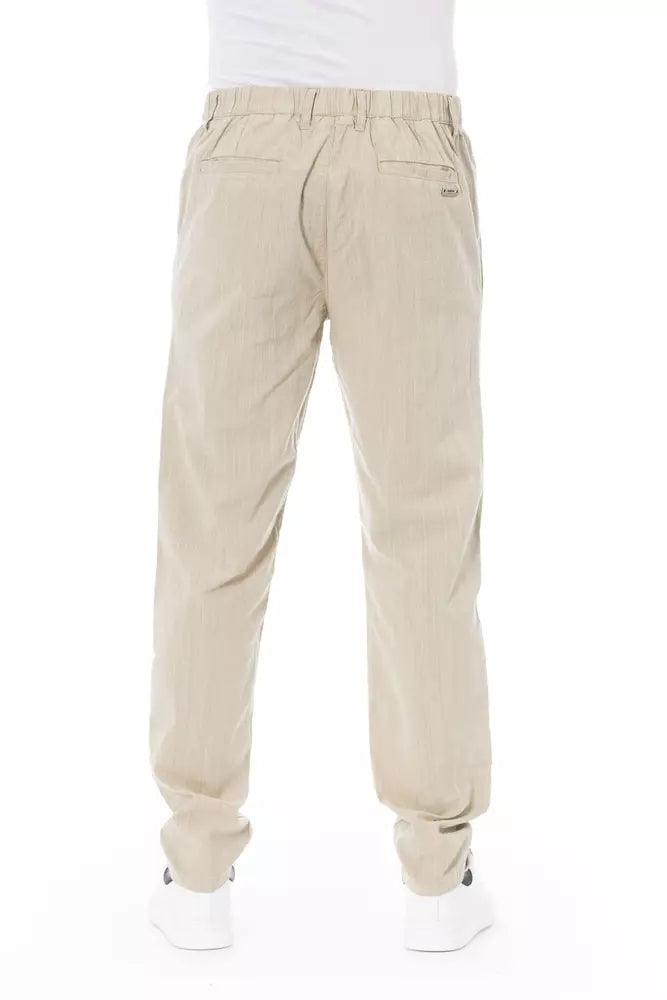 Baldinini Trend Beige Cotton Men Chino Pants - Arichezz.store