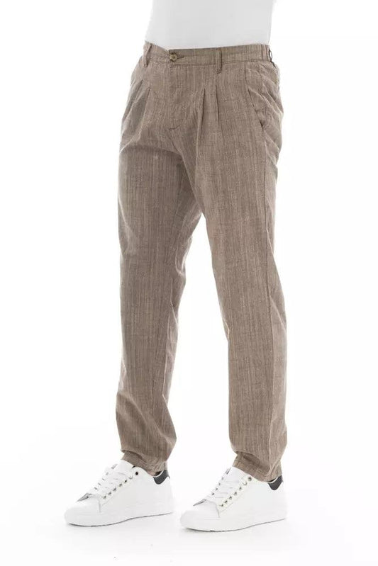 Baldinini Trend Beige Cotton Men Chino Pant - Arichezz.store