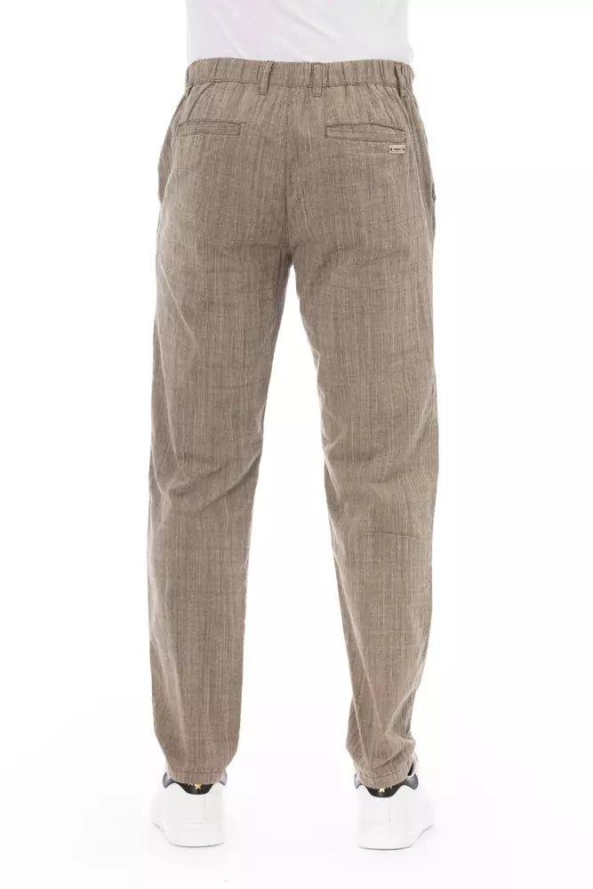 Baldinini Trend Beige Cotton Men Chino Pant - Arichezz.store