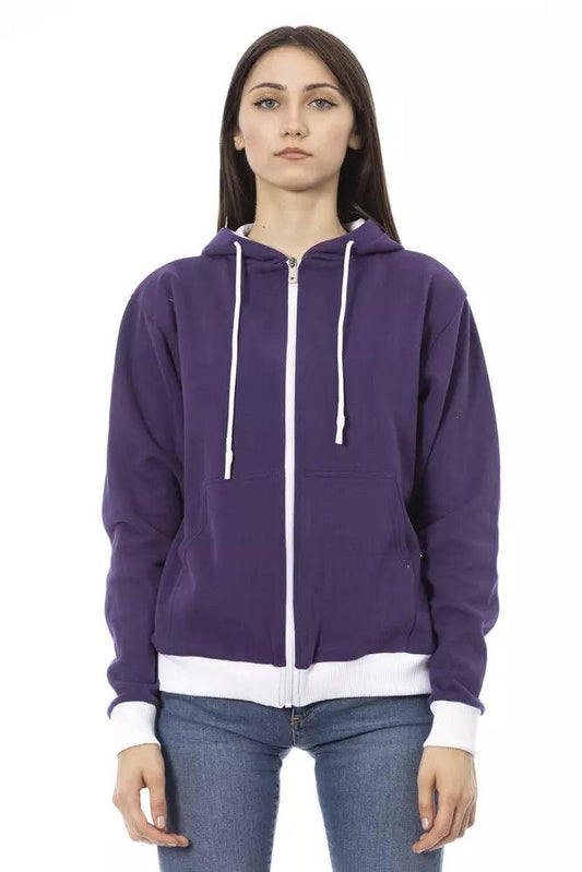 Baldinini Trend Purple Cotton Women Sweater - Arichezz.store