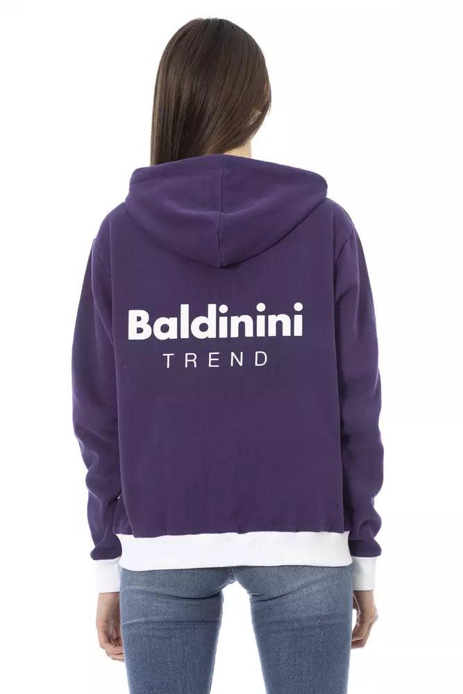 Baldinini Trend Purple Cotton Women Sweater - Arichezz.store