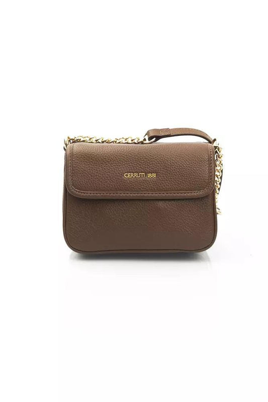 Cerruti 1881 Brown Leather Crossbody Bag for Women - Arichezz.store