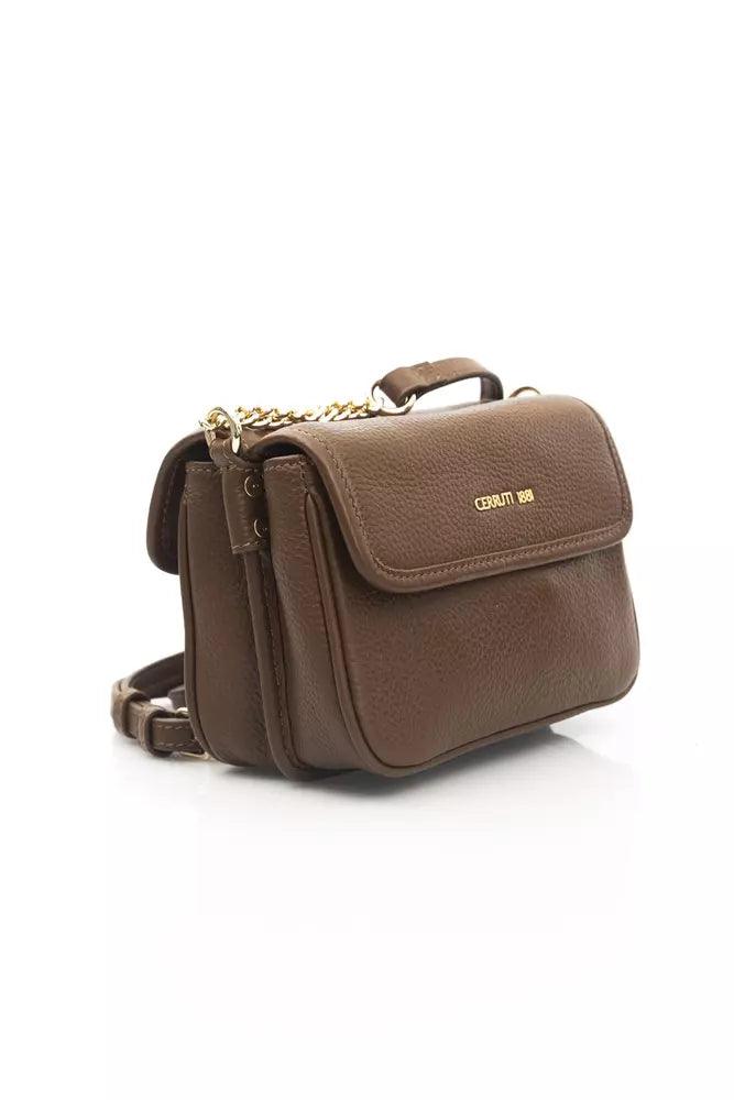 Cerruti 1881 Brown Leather Crossbody Bag for Women - Arichezz.store