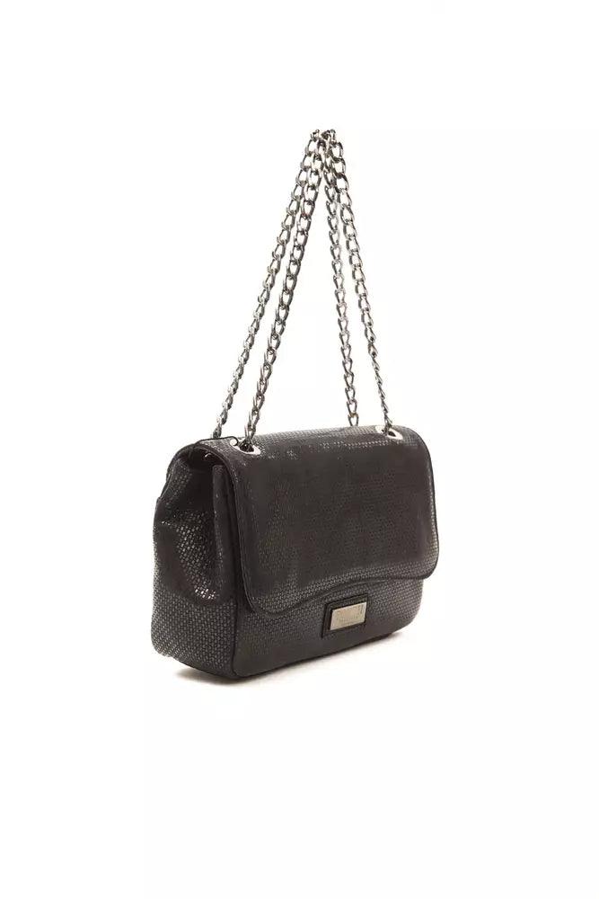 Pompei Donatella Black Leather Women Crossbody Bag - Arichezz.store