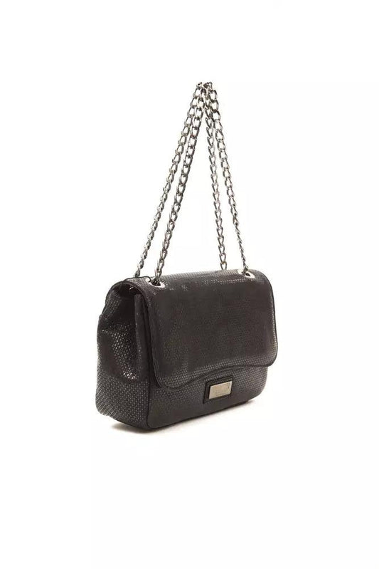 Pompei Donatella Black Leather Women Crossbody Bag - Arichezz.store