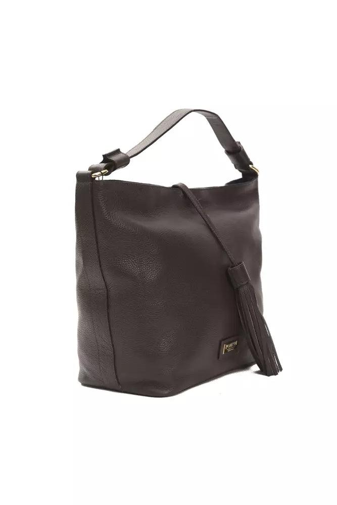 Pompei Donatella Brown Leather Women Shoulder Bag - Arichezz.store