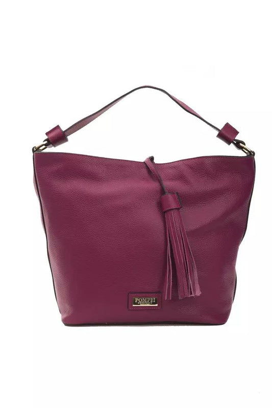 Pompei Donatella Burgundy Leather Women Shoulder Bag - Arichezz.store