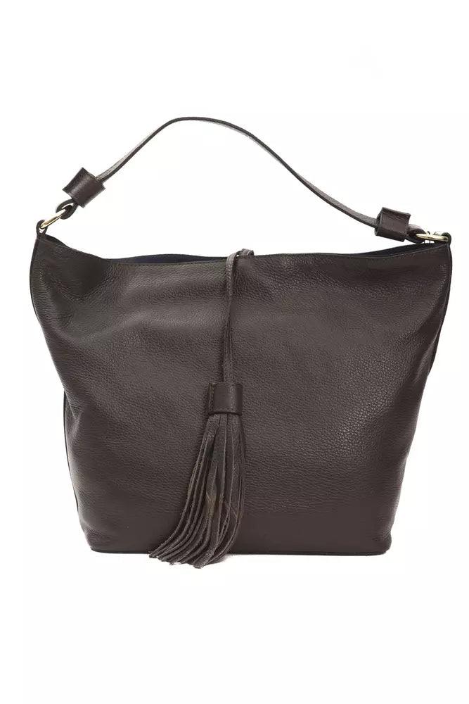 Pompei Donatella Brown Leather Women Shoulder Bag - Arichezz.store