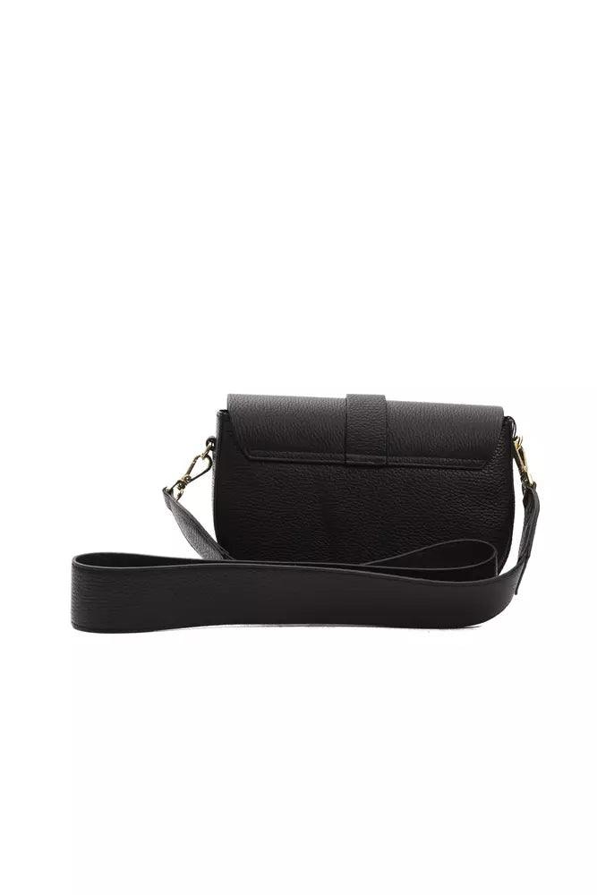 Pompei Donatella Black Leather Women Crossbody Bag - Arichezz.store