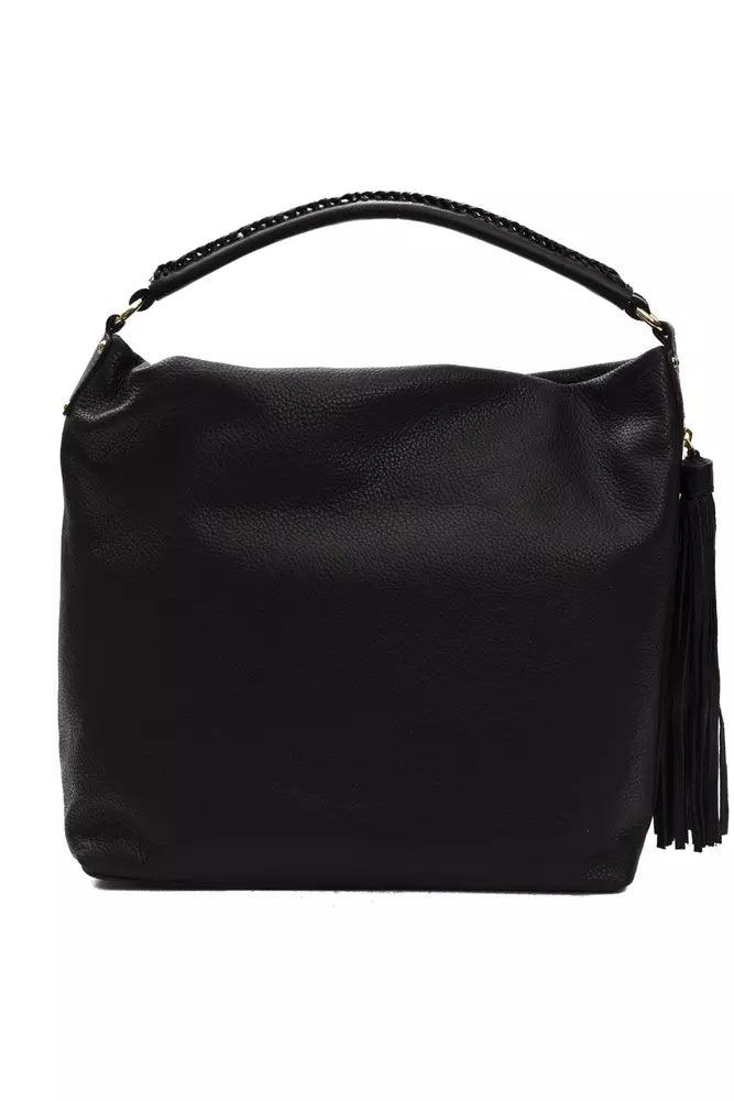 Pompei Donatella Black Leather Women Shoulder Bag - Arichezz.store