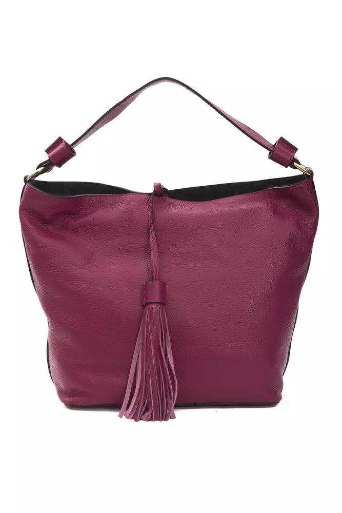 Pompei Donatella Burgundy Leather Women Shoulder Bag - Arichezz.store