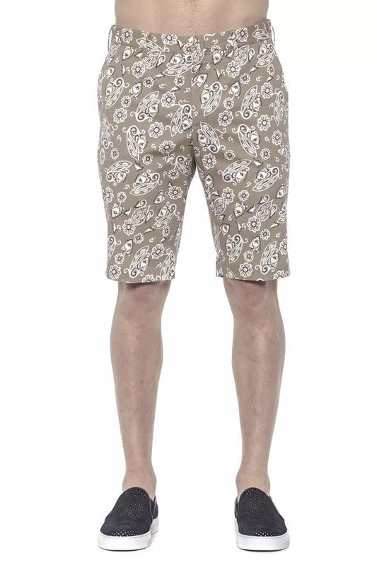 PT Torino Beige Cotton Mens Bermuda Short - Arichezz.store