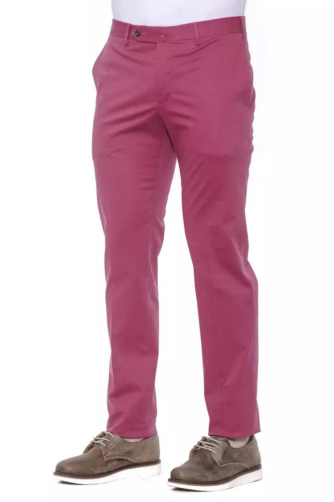 PT Torino Fuchsia Cotton Men Trouser - Arichezz.store