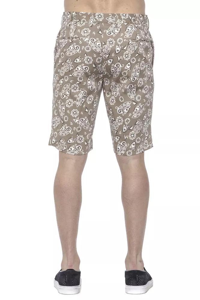 PT Torino Beige Cotton Mens Bermuda Short - Arichezz.store