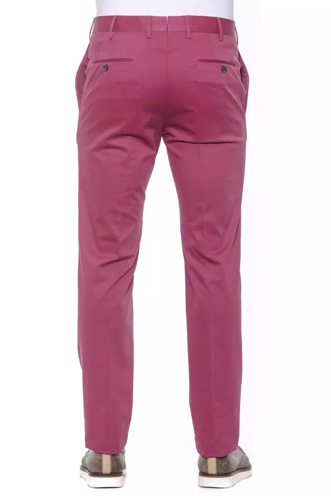 PT Torino Fuchsia Cotton Men Trouser - Arichezz.store