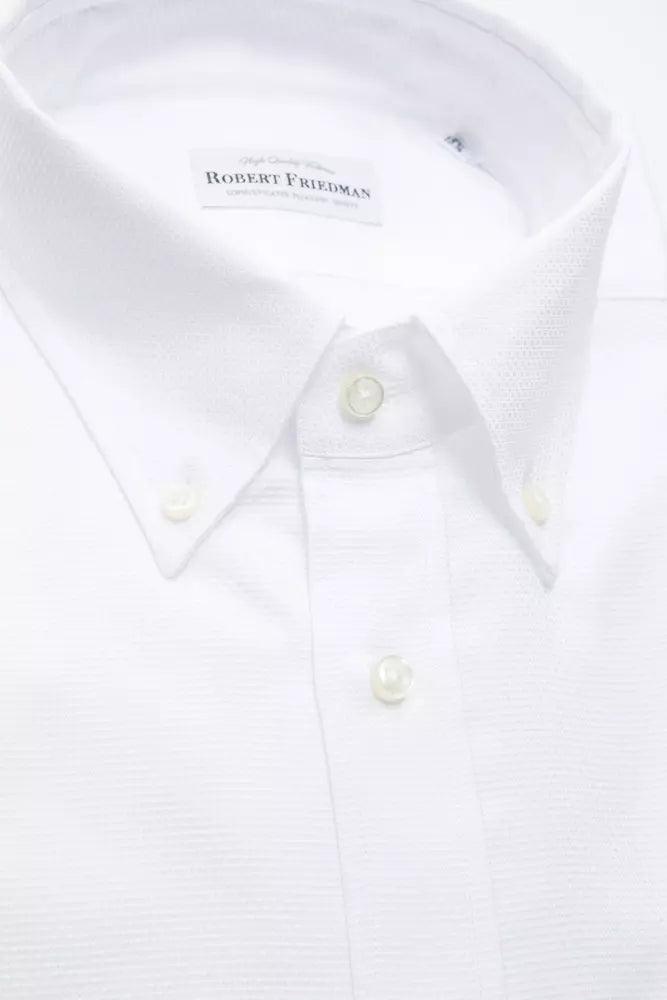 Robert Friedman White Cotton Men Shirt - Arichezz.store