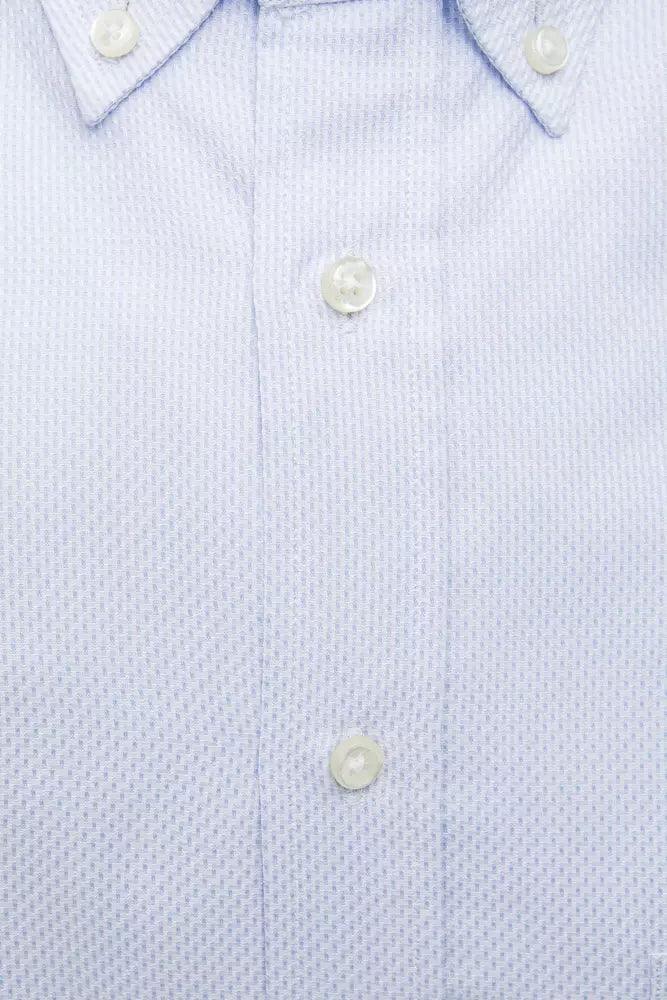 Robert Friedman Light Blue Cotton Men Shirt - Arichezz.store