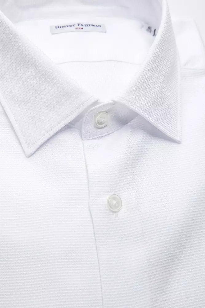 Robert Friedman White Cotton Men's Shirt - Arichezz.store