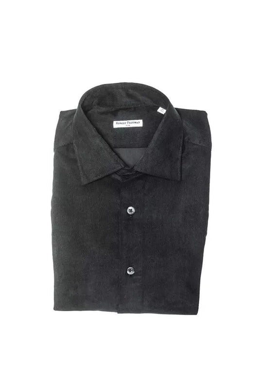 Robert Friedman Black Cotton Men Shirt - Arichezz.store