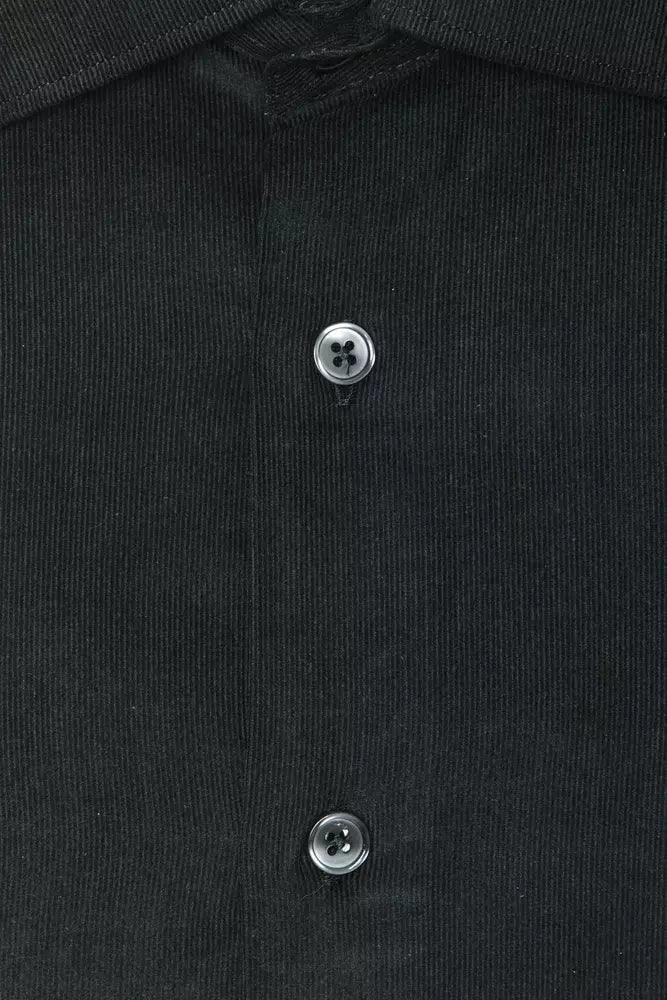 Robert Friedman Black Cotton Men Shirt - Arichezz.store