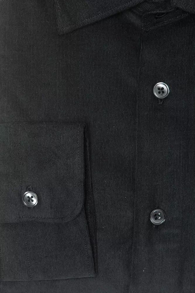 Robert Friedman Black Cotton Men Shirt - Arichezz.store