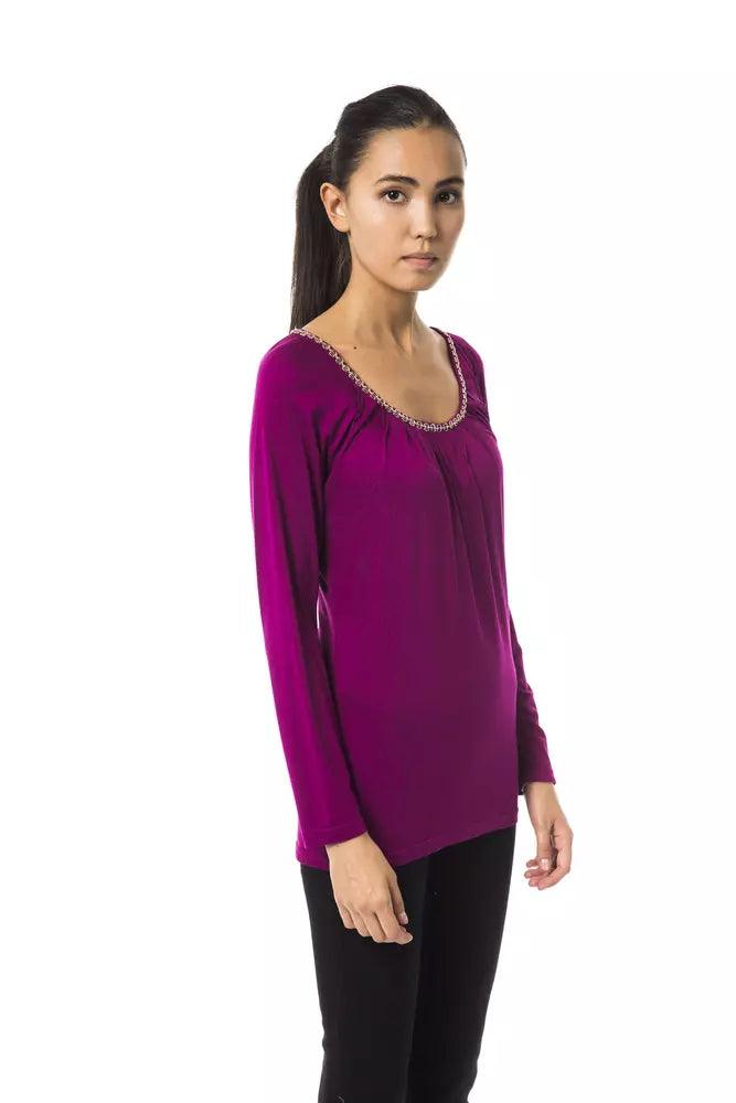 BYBLOS Purple Viscose Women Top - Arichezz.store